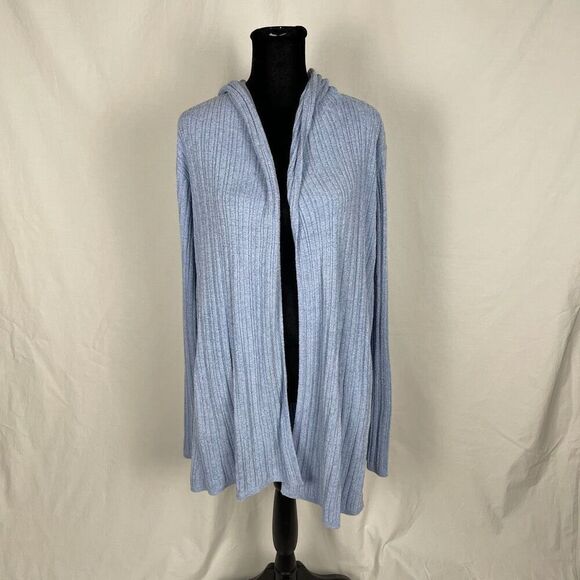 Barefoot Dreams NWT CozyChic Namaste Rib Hooded Cardi - Women’s 2X - Picture 2 of 9